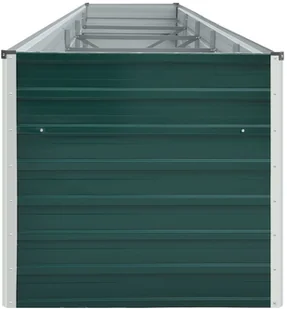 vidaXL Donica ogrodowa z galwanizowanej stali, 400x80x45 cm, zielona - Donice - miniaturka - grafika 5