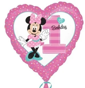 Amscan Balon foliowy standard Minnie 1 urodziny - Urodziny dziecka - miniaturka - grafika 2