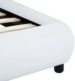 vidaXL Rama łóżka z LED, biała, sztuczna skóra, 180 x 200 cm - Łóżka - miniaturka - grafika 7