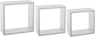 Dekoracje domu - 5five Simple Smart Komplet trzech półek dekoracyjnych ściennych CUBE L kolor biały B075WYSX5L - miniaturka - grafika 1
