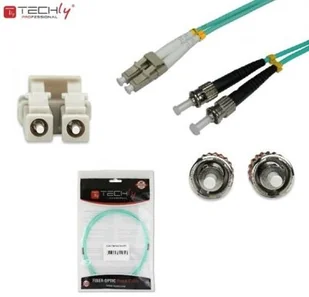Techly Światłowód krosowy TechlyProPro ST-LC duplex 50/125 OM3, MM 1m 305809 - Kable światłowodowe - miniaturka - grafika 3