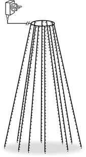 vidaXL Siatka lampek choinkowych, 400 niebieskich diod LED, 400 cm vidaXL - Oświetlenie świąteczne - miniaturka - grafika 3