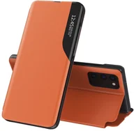 Etui i futerały do telefonów - Eco Hurtel Leather View Case elegancki futerał etui z klapką i funkcją podstawki Samsung Galaxy A72 4G pomarańczowy - miniaturka - grafika 1
