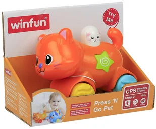 Smily Zwierzaki Naciśnij i Jedź Kot - Zabawki interaktywne dla dzieci - miniaturka - grafika 2