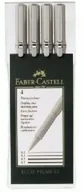 Cienkopisy - Faber Castell Cienkopis Ecco-pigment 4 sztuki Etui - miniaturka - grafika 1