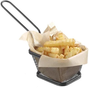 Hendi Koszyk do podawania smażonych przekąsek miniaturowy z uchwytem 125x100x85 mm 425626 - Miski i półmiski - miniaturka - grafika 3