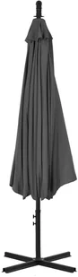 vidaXL Parasol wiszący ze stalowym słupkiem, 300 cm, antracytowy - Parasole ogrodowe - miniaturka - grafika 5