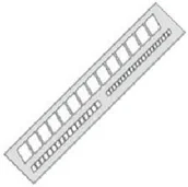 Akcesoria kreślarskie - Leniar Leniar Szablon okienkowy pochyły 20mm /7,5mm /5mm 80004 - miniaturka - grafika 1