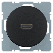 Gniazdka elektryczne - Hager Polo sp. z o.o. Gniazdo HDMI czarny połysk R.1/R.3 3315422045 - miniaturka - grafika 1