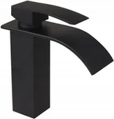 Akcesoria do armatury i ceramiki - Bateria Umywalkowa Stojąca Kaskada Czarna Mat Loft - miniaturka - grafika 1