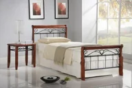 Łóżka - VERONICA łóżko 90 cm czereśnia ant./czarny (4p=1szt.) - miniaturka - grafika 1