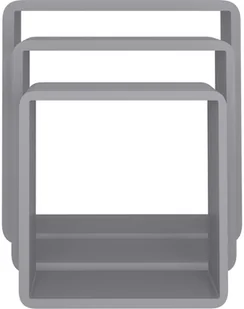 vidaXL vidaXL Półki ścienne kostki, 3 szt., szare, MDF - Półki do salonu - miniaturka - grafika 6