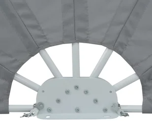 vidaXL Składany parawan tarasowy, szary, 200 cm vidaXL - Pawilony ogrodowe - miniaturka - grafika 7