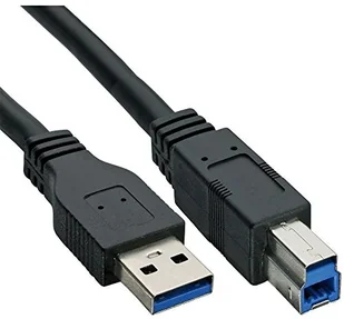 InLine Kabel USB Typ A męski Typ B męski czarny 0.5m 35305 - Kable USB - miniaturka - grafika 2