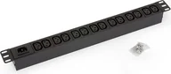 Listwy zasilające - Triton Listwa zasilająca przepięciowa RAB-PD-X10-A1 15szt. gniazd czarna - miniaturka - grafika 1