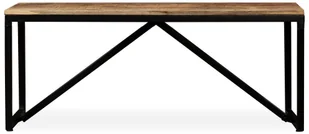 vidaXL Ławka z drewna mango, 110x35x45 cm vidaXL - Ławki do przedpokoju - miniaturka - grafika 4