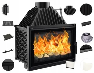 Kratki.pl Marek Bal Kominek powietrzny żeliwny OLIWIA 16 kW  200 DECO OLIWIA/DECO - Kominki wolnostojące - miniaturka - grafika 4