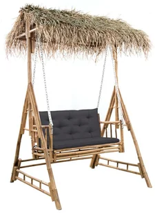 vidaXL 2-os huśtawka ogrodowa bambus i liście palmy poduszka 202cm 3063934 - Huśtawki - miniaturka - grafika 34