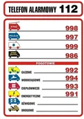 Tablice BHP - Tablica telefony alarmowe - miniaturka - grafika 1
