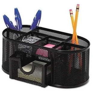 Q-CONNECT PRZYBORNIK NA BIURKO OFFICE SET METALOWY Z SZUFLADKĄ CZARNY zakupy dla domu i biura KF18472 - Artykuły biurowe - miniaturka - grafika 3