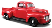 Kolekcjonerskie modele pojazdów - Maisto Ford F1 Pickup '48: nadania modelu samochodu 1: 24, drzwi i maski silnika do otwierania, gotowy model, 20 cm, czerwony (531935) - miniaturka - grafika 1
