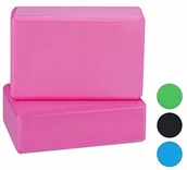 Pozostały sprzęt i akcesoria do ćwiczeń - Relaxdays relaxdays blok do jogi w 2-częściowym zestawie, klocki do jogi do ćwiczeń jogi, pianka sztywna, antypoślizgowa, wys. x szer. x gł. 8 x 23 x 15 cm 10024091_52 - miniaturka - grafika 1