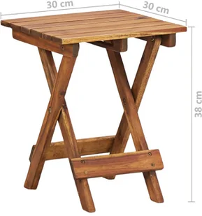 vidaXL Stojak na kwiaty, 30x30x38 cm, lite drewno akacjowe vidaXL - Kwietniki - miniaturka - grafika 7