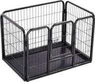 Budy dla psów - vidaXL VidaXL Kojec dla szczeniąt stalowy 93 x 63 x 61 cm 170575 - miniaturka - grafika 1