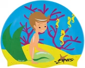 Pływanie - Finis mermaid silicone cap merman niebiesko/żółty - miniaturka - grafika 1