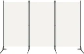 Parawany - vidaXL Parawan 3-panelowy, biały, 260 x 180 cm vidaXL - miniaturka - grafika 1