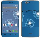 Etui i futerały do telefonów - Wiko Royal Sticker Royal tatuaż ścienny RS. 97624 samoprzylepny do Getaway z motywem Blue Flowers With Paper RS.97624 - miniaturka - grafika 1
