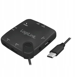LogiLink HUB USB 3-portowy USB 2.0 + czytnik kart pamięci czarny UA0344 UA0344 - Huby USB - miniaturka - grafika 4