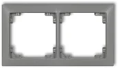 Klawisze i ramki - Karlik Deco Soft szary mat ramka 2-krotna 27DRSO-2 27DRSO-2 - miniaturka - grafika 1
