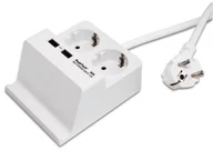 Listwy zasilające - PeakTech GmbH Listwa zasilająca z podstawką USB Peaktech 3125 PEAK3125 - miniaturka - grafika 1