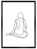 Plakaty - Dekoria Dekoria Plakat Figure Line I 70 x 100 cm Ramka Czarna 223E-000-36 - miniaturka - grafika 1