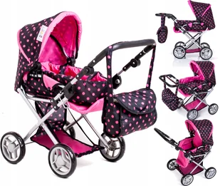 Duży wózek dla lalek 3w1 Głeboki Spacerowy Nosidło - Wózki dla lalek - miniaturka - grafika 16
