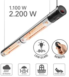 TROTEC Designerski promiennik ciepła podczerwieni IR 2200 - Ogrzewanie przenośne - miniaturka - grafika 2