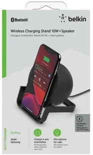 Belkin ład. indukcyjna+głośnik 10W czarny/black AUF001VFBK - Ładowarki do telefonów - miniaturka - grafika 2
