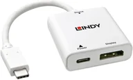 Złącza, przejściówki, adaptery - Lindy 43237 Przejściówka adapter konwerter) USB 3.1 DisplayPort z funkcją ładowania LY-43237 - miniaturka - grafika 1