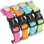 Obroże dla psów - Zolux Obroża regulowana Mac Leather 15mm kolor różowy - miniaturka - grafika 1