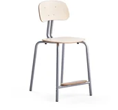 Meble do szkół i przedszkoli - AJ Produkty Krzesło szkolne YNGVE, 4 nogi, srebrny, brzoza, 610 mm - miniaturka - grafika 1
