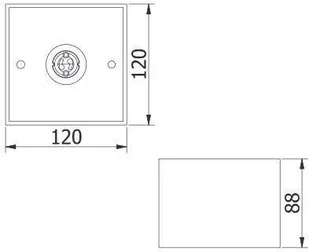 GTV OPR.sufitowa tuba kwadrat AR111 GU10 stała CZARNA SAKURA aluminium 120x120x85mm IP20 - Lampy pozostałe - miniaturka - grafika 2