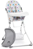 Krzesełka do karmienia - Ricokids Eldo biało-szare w gwiazdki 7075 - miniaturka - grafika 1