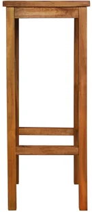 vidaXL Stołki barowe, 2 szt., lite drewno akacjowe, 30,5x30,5x74 cm - Fotele i krzesła ogrodowe - miniaturka - grafika 4