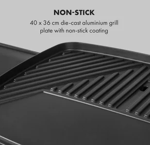 Grill elektryczny Klarstein FRY2-GatsbyG-BL - Grille elektryczne Grill elektryczny Klarstein FRY2-GatsbyG-BL - Grille elektryczne - miniaturka - grafika 4