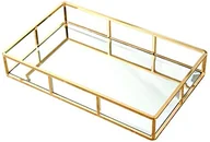 Tace i patery - PuTwo putwo Metal mirrored Ornate Decorative Tray Jewelry Tray 12" x 8"  Champagne Złoto wykończenie 756244665412 - miniaturka - grafika 1