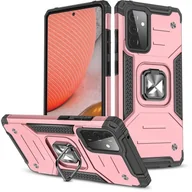 Etui i futerały do telefonów - Wozinsky Ring Armor pancerne hybrydowe etui pokrowiec + magnetyczny uchwyt Samsung Galaxy A72 4G różowy - miniaturka - grafika 1