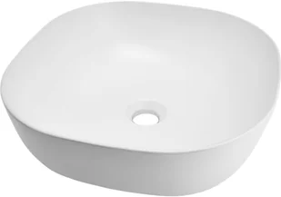 Corsan Wolnostojąca umywalka nablatowa Corsan 649995 kwadratowa biała 42 x 42 x 14,5 cm 649995 - Umywalki - miniaturka - grafika 5