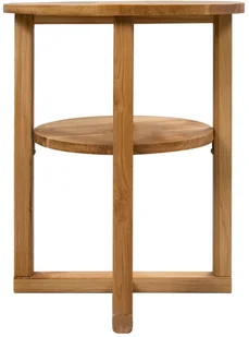 vidaXL Stolik boczny z litego drewna dębowego, 40 x 50 cm - Ławy i stoliki kawowe - miniaturka - grafika 2