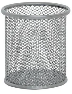 Q-CONNECT POJEMNIK NA DŁUGOPISY OFFICE SET METALOWY SREBRNY KF00846 - Przyborniki na biurko - miniaturka - grafika 4